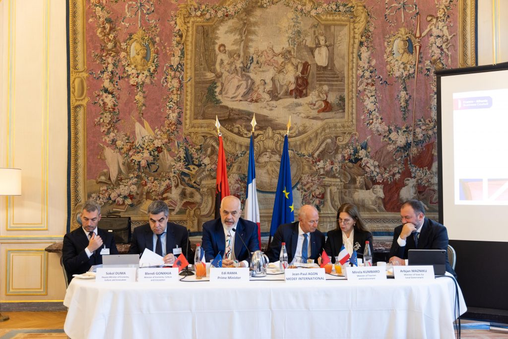 Potencialet e bashkëpunimit afatgjatë, Rama me Unionin e Sipërmarrësve të Francës