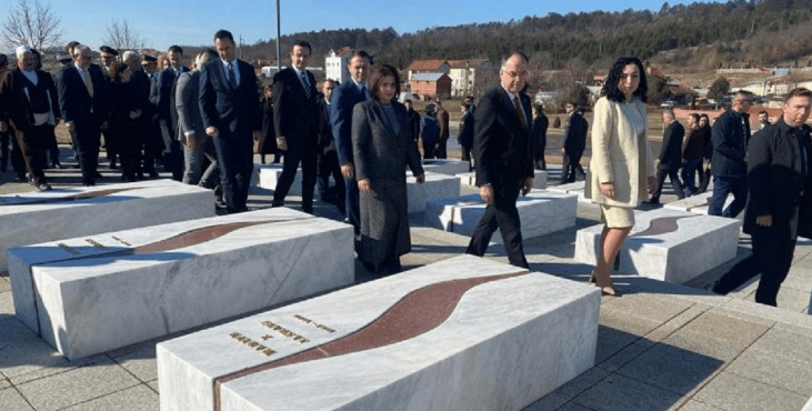 15-vite Pavarësi, Krerët e Kosovës dhe Presidenti Begaj homazhe te memoriali Adem Jashari