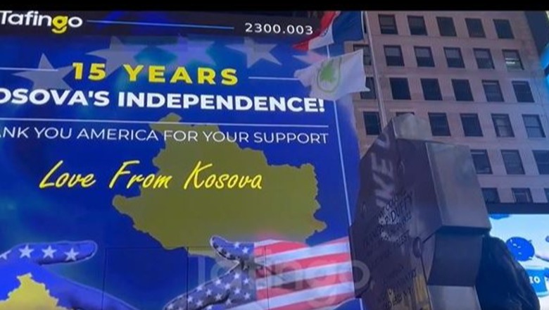 Kosova 15 vite shtet sovran, Adem Jashari dhe UÇK zbukurojnë sheshin më të madh në botë Times Square