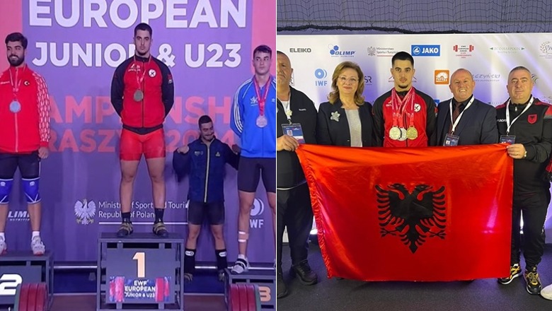 Ertjan Kofsha 'lahet në ar', peshëngritësi shqiptar merr tre medalje! Shpallet nënkampion Evrope në Poloni