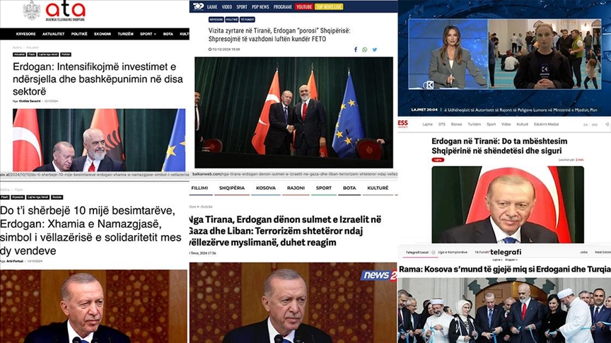 Vizita e Presidentit Erdoğan në Tiranë jehonë në mediat në Shqipëri dhe Kosovë