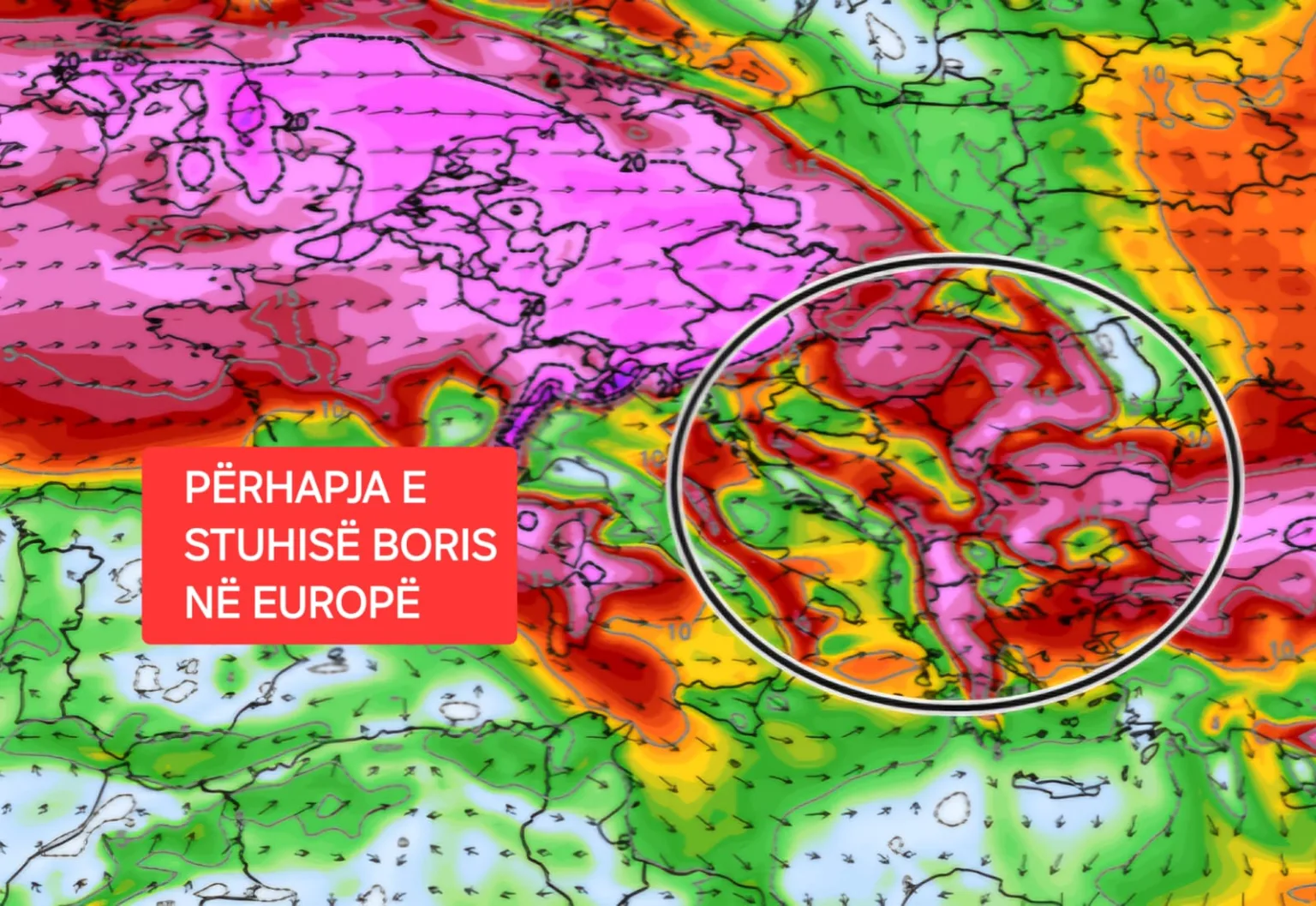 A do goditet Shqipëria nga stuhia Boris?