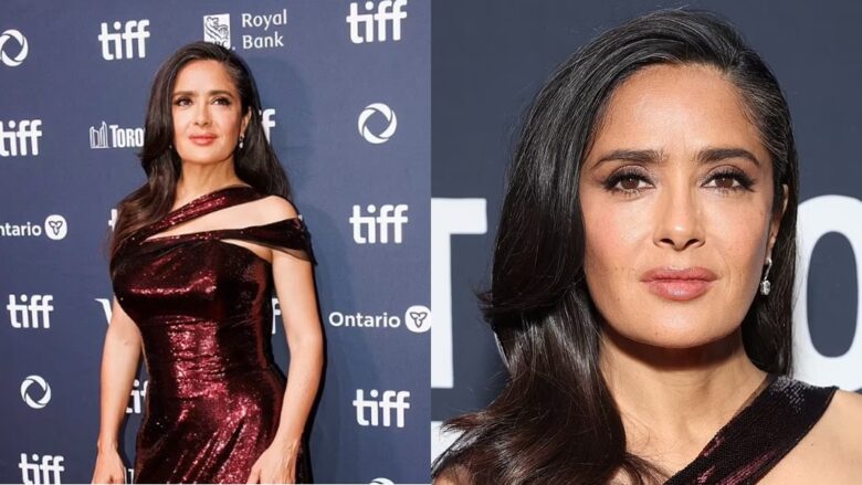 Salma Hayek zbulon thinjat e saj natyrale në tapetin e kuq