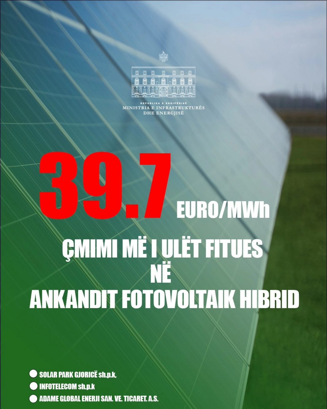 Balluku: Shqipëria, për të katërtin ankand radhazi përfiton çmim befasues të energjisë elektrike
