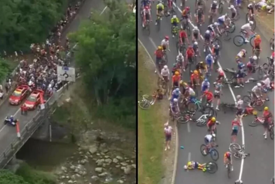 Përplasje e tmerrshme në Tour de France: 30 çiklistë të plagosur, dy në gjendje të rëndë