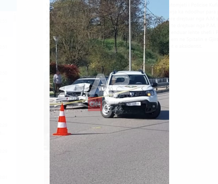 Përplaset makina e policisë në aksin Gjirokastër-Tepelenë, lëndohet shefi i Policisë së Kakavijës