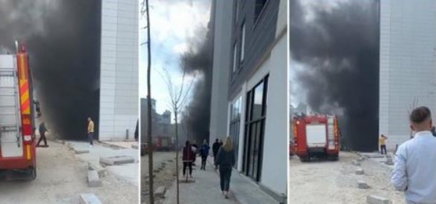 Zjarr në garazhin e një pallati në Tiranë