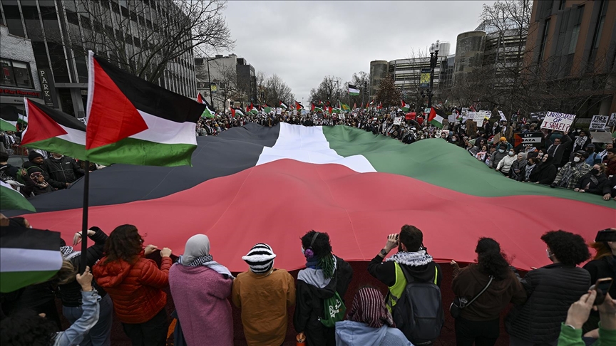 Protestë para ambasadës izraelite në Washington kundër sulmeve në Gaza