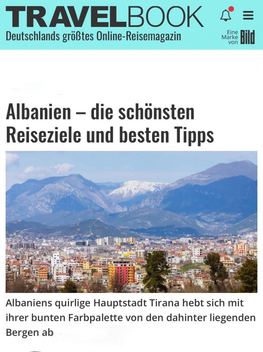 Media gjermane “TRAVELBOOK”: Shqipëria – destinacionet më të bukura për të vizituar