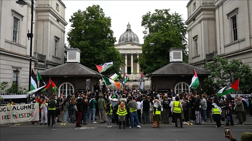 Mbahet tubim në Londër kundër pezullimit të studentëve që kanë protestuar kundër luftës në Gaza