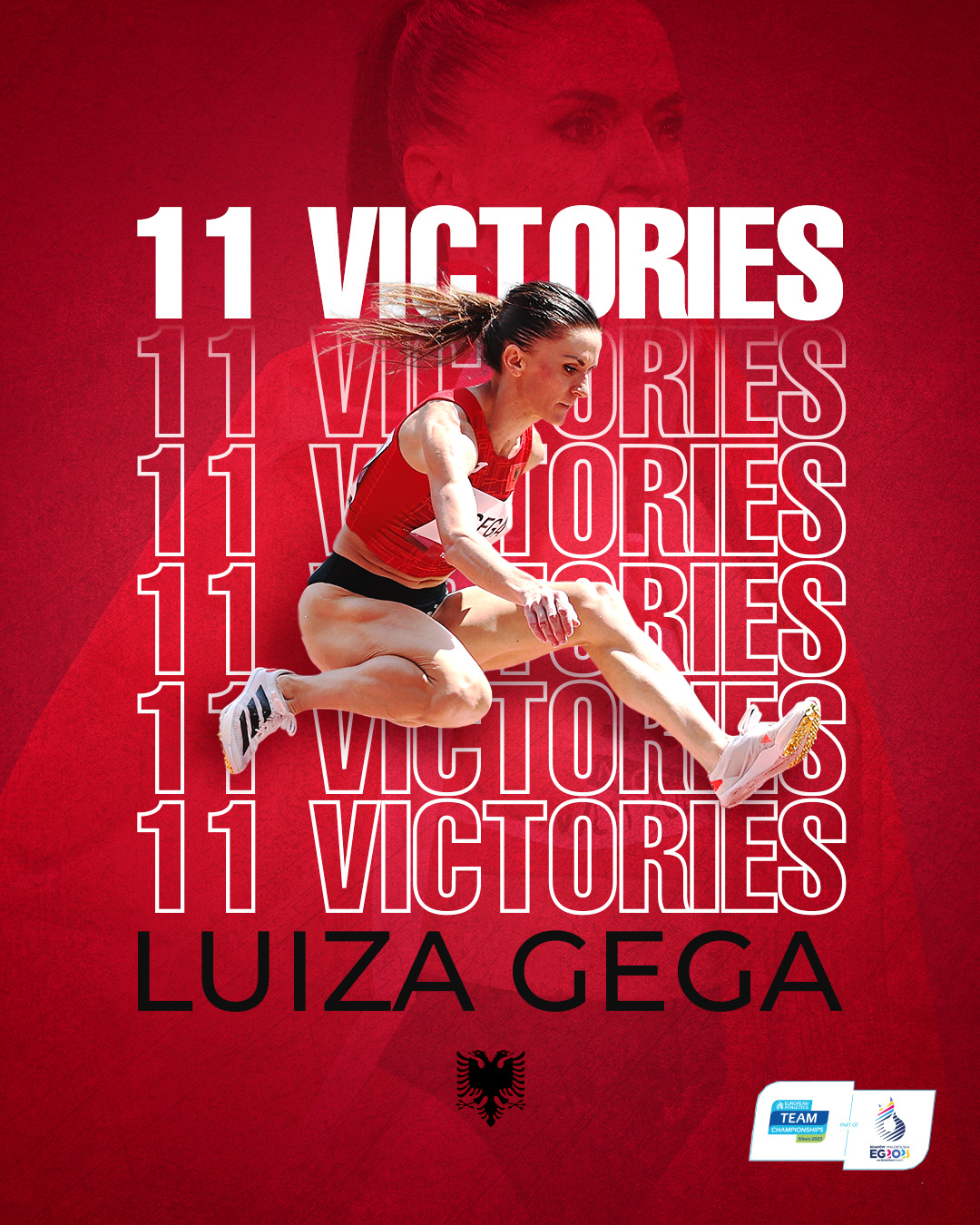 Tjetër rekord, Luiza Gega atletja më e suksesshme në historinë e kampionateve europiane të atletikës