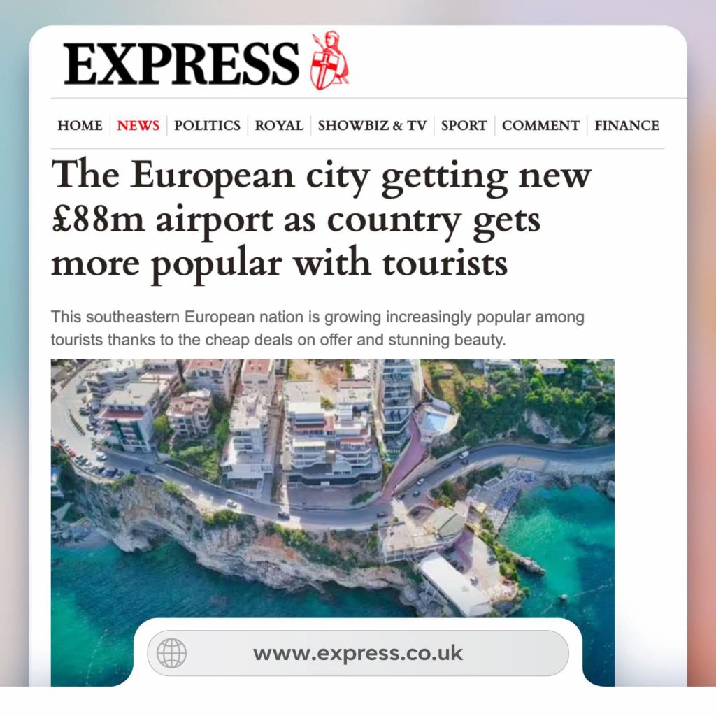 Rama ndan reportazhin e “Express”: Aeroporti i Vlorës, një arsye më shumë që britanikët të udhëtojnë drejt rivierës shqiptare