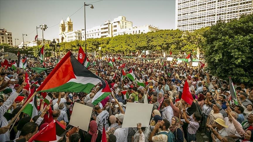 Tunizi, mbahet protestë në solidarizim me Libanin dhe Palestinën