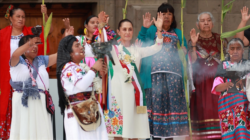 Ceremoni indigjene për presidenten e parë grua të Meksikës, Claudia Sheinbaum