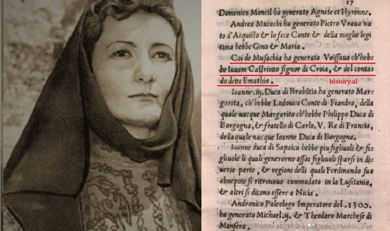 Dokumenti i rrallë i vitit 1551 ku thuhet se nëna e Skënderbeut (Vojsava) ishte arbërore nga familja fisnike e Muzakajve!