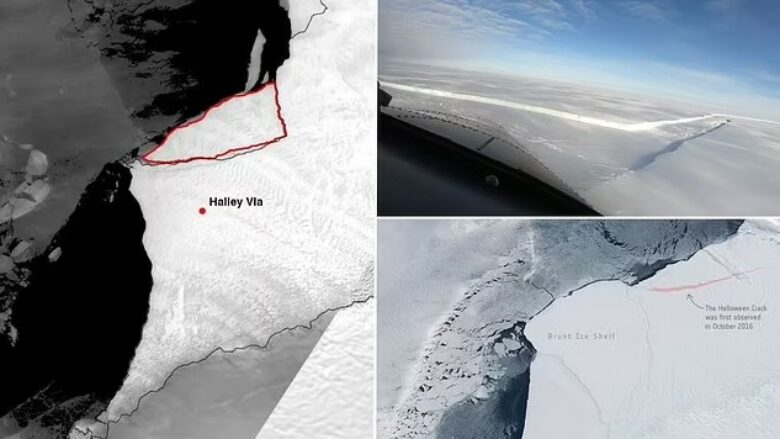 Ajsbergu gjigant shtatë herë më i madh se Manhattani shkëputet në Antarktidë