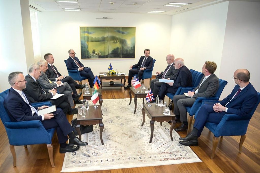 Anëtarësimi i Kosovës në KiE, Kurti takon ambasadorët e shteteve të QUINT-it