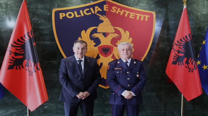 Drejtori i Përgjithshëm i Policisë së Shtetit takim me ambasadorin e Maqedonisë së Veriut në Shqipëri