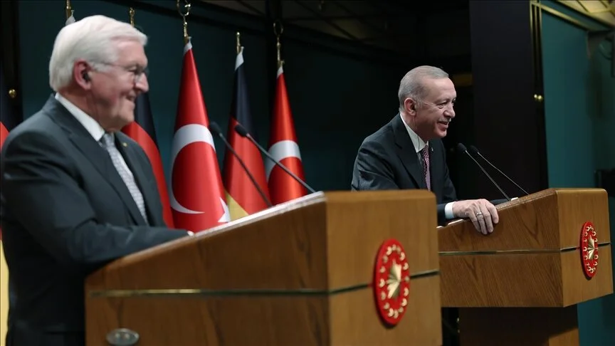 Presidenti Erdoğan shpreson të fokusohet në sipërmarrjet e përbashkëta të prodhimit të mbrojtjes me Gjermaninë