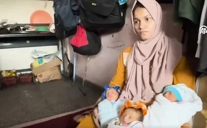 Gaza: të lindësh katërnjakë nën bomba