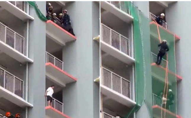 Donte të hidhej nga ballkoni, 74-vjeçarja shpëtohet brenda disa sekondave