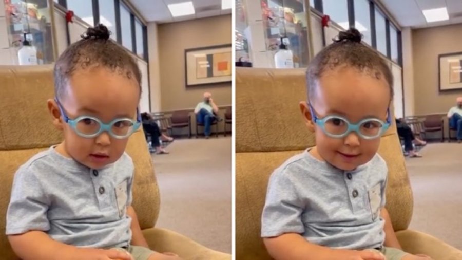 Momenti prekës: Vogëlushit i vendosin syze dhe për herë të parë shikon nënën