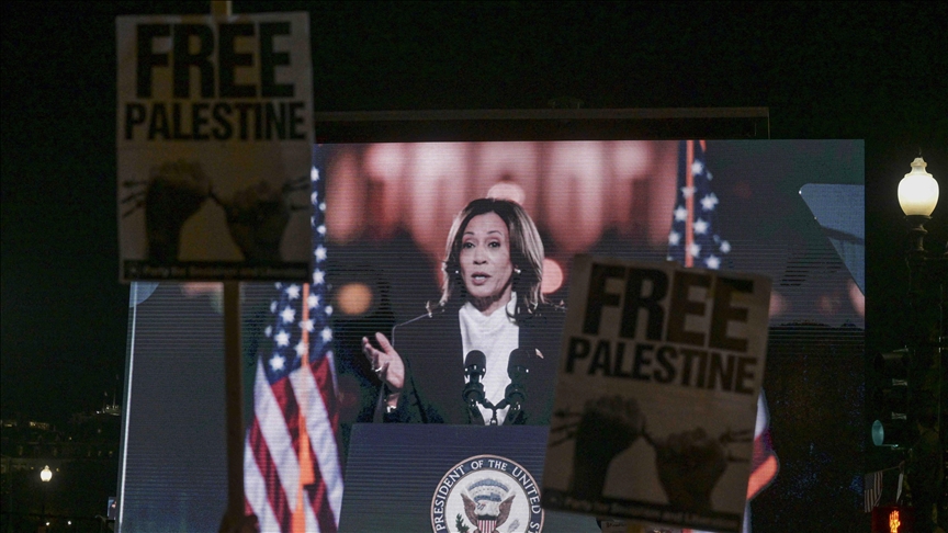 SHBA, gjatë tubimit zgjedhor të kandidates Harris protestë në mbështetje të Palestinës